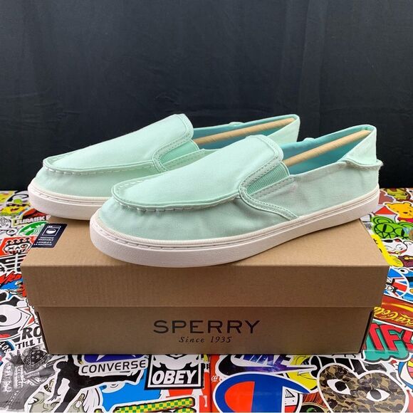 Sperry Top-Sider Slip On Mint Green Womens Various Sizes - Picture 1 of 14